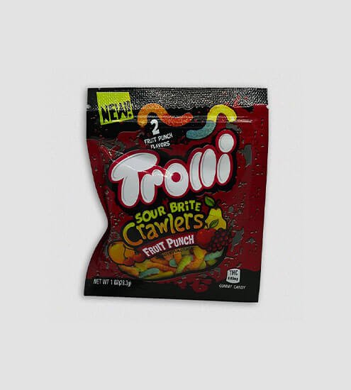 Trolli | Sour Brite Crawlers Fruit Punch | Gummy Edibles | 600mg